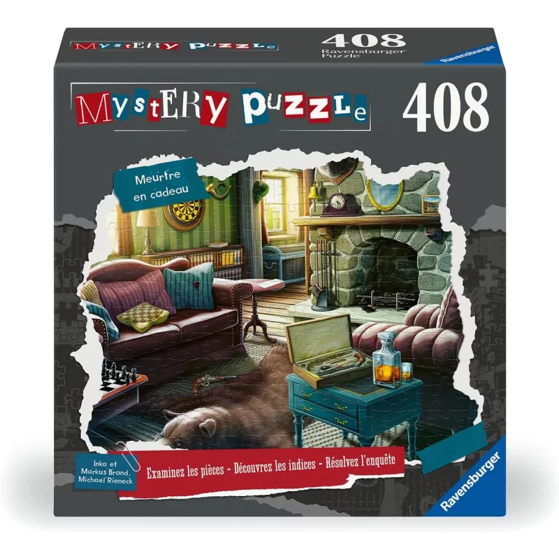 Image : Puzzle 408 pieces Ravensburger Mystery puzzle Meurtre en cadeau