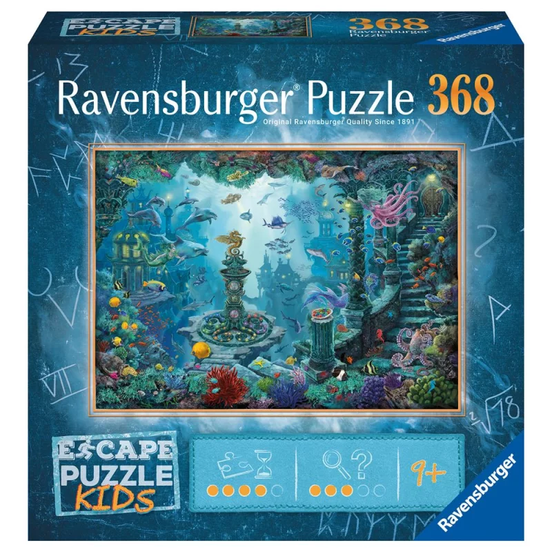 Image : Puzzle 368 pieces Ravensburger Escape puzzle Kids Au royaume sous-marin
