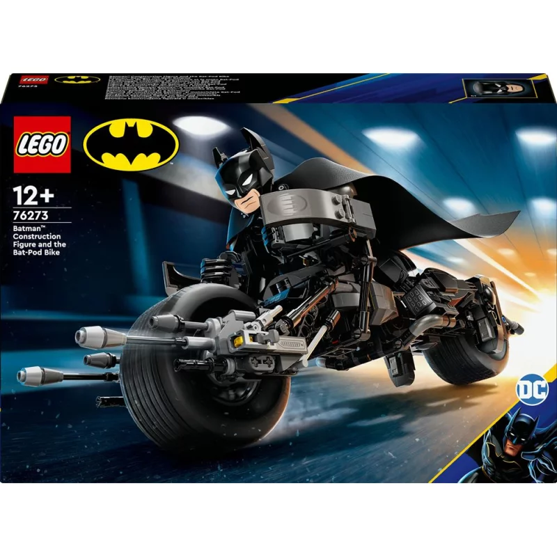 Image : LEGO DC 76273 La figurine de Batman a construire et la moto Bat-Pod