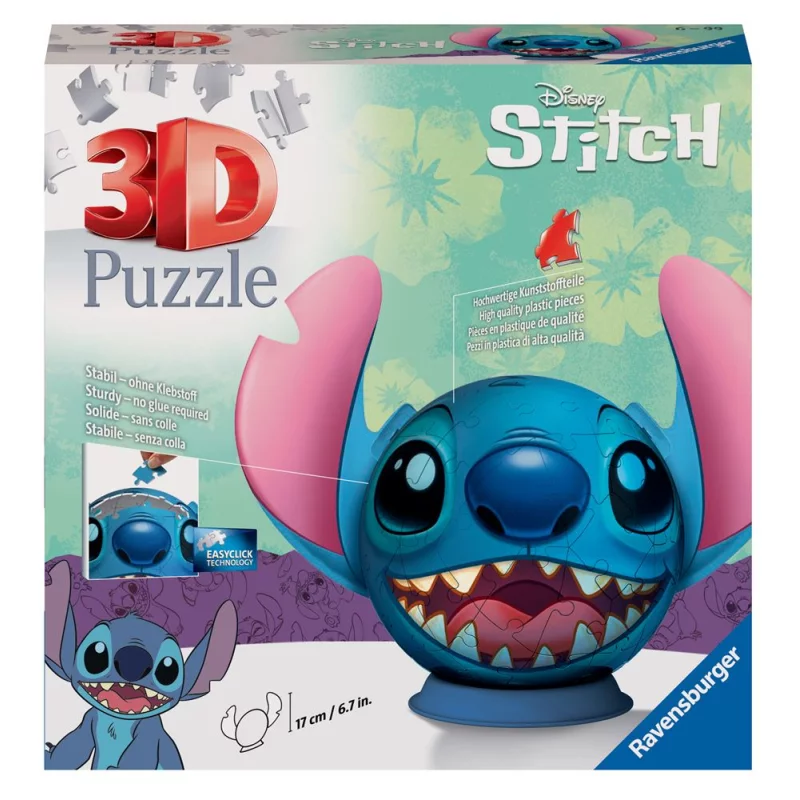 Image : Ravensburger - Puzzle 3D Ball - Disney Stitch
