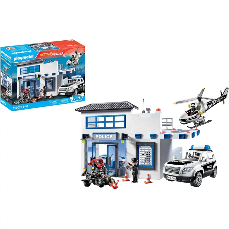 Image : PLAYMOBIL 71602 Poste de police et vehicules