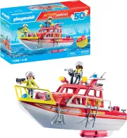 PLAYMOBIL 71598 Bateau de sauvetage et pompiers