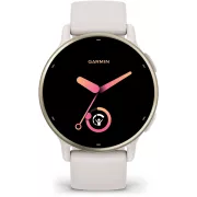 Image : GARMIN Vivoactive 5 Cream gold bracelet ivoire Montre sport