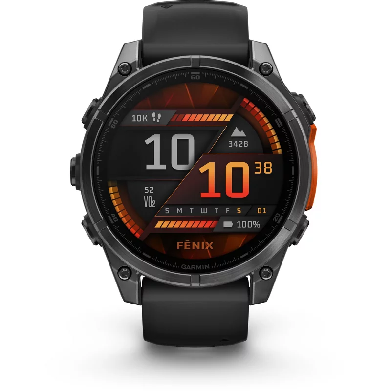 Image : GARMIN Fenix 8 47mm silver avec bracelet gris Montre sport