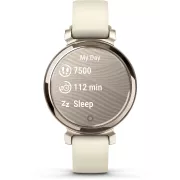 Image : GARMIN Lily 2 Cream Gold bracelet blanc coco Montre sport