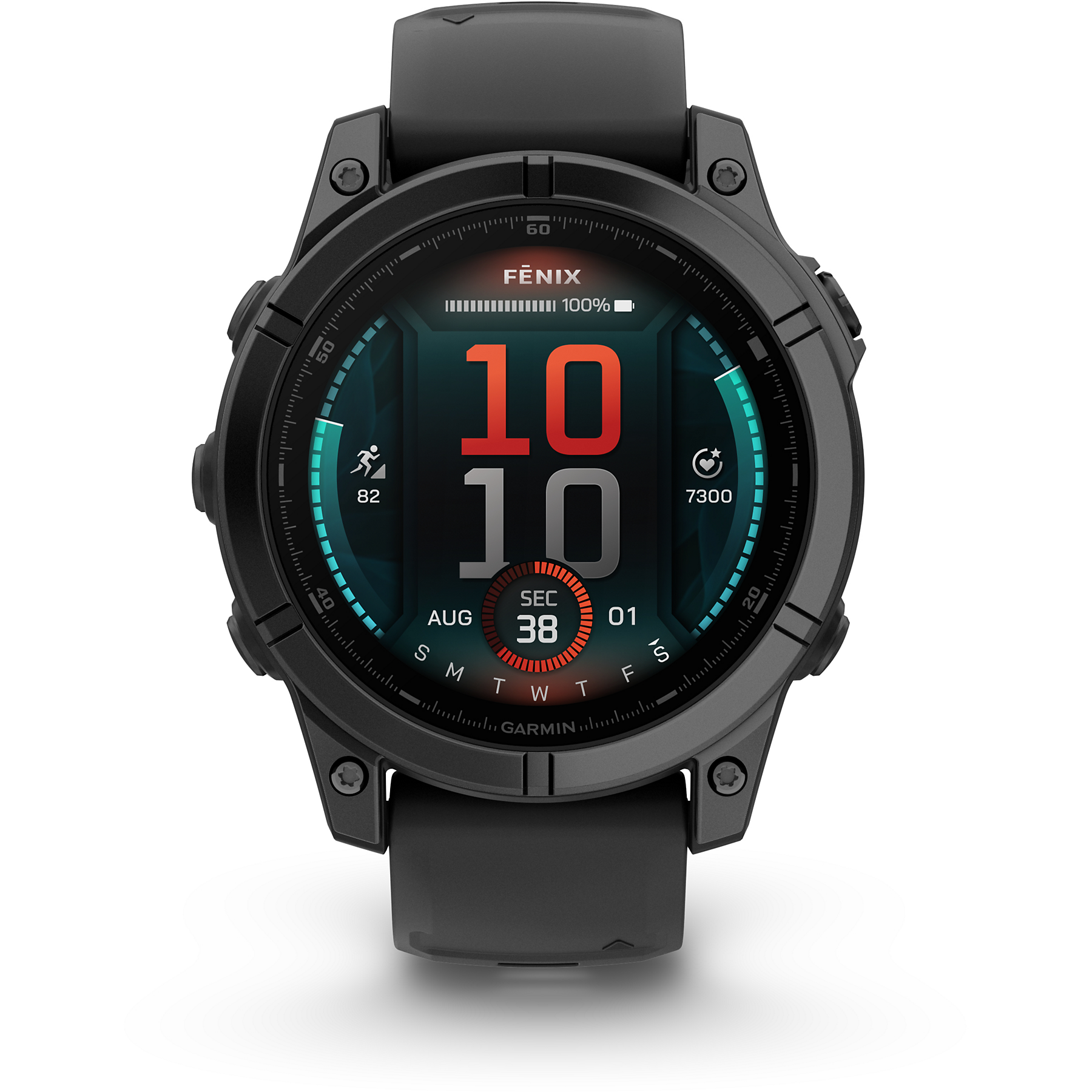 Image : GARMIN Fenix E 47mm Gris Acier bracelet noir Montre sport