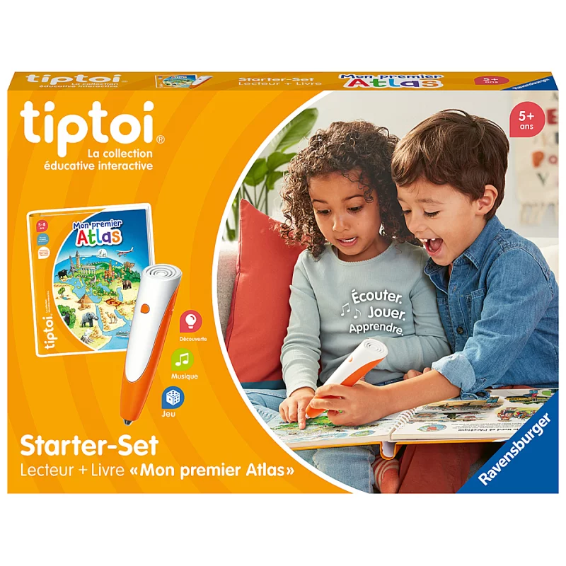 Image : Ravensburger Tiptoi - Starter Set - Lecteur + Livre 'Mon premier Atlas'