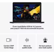 Image : Apple MacBook Pro 14' 1 To 24 Go M4 Pro Noir sideral - MX2J3FN/A