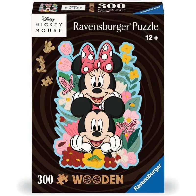 Image : Ravensburger Puzzle En Bois Mickey Et Minnie 300 Pieces Disney