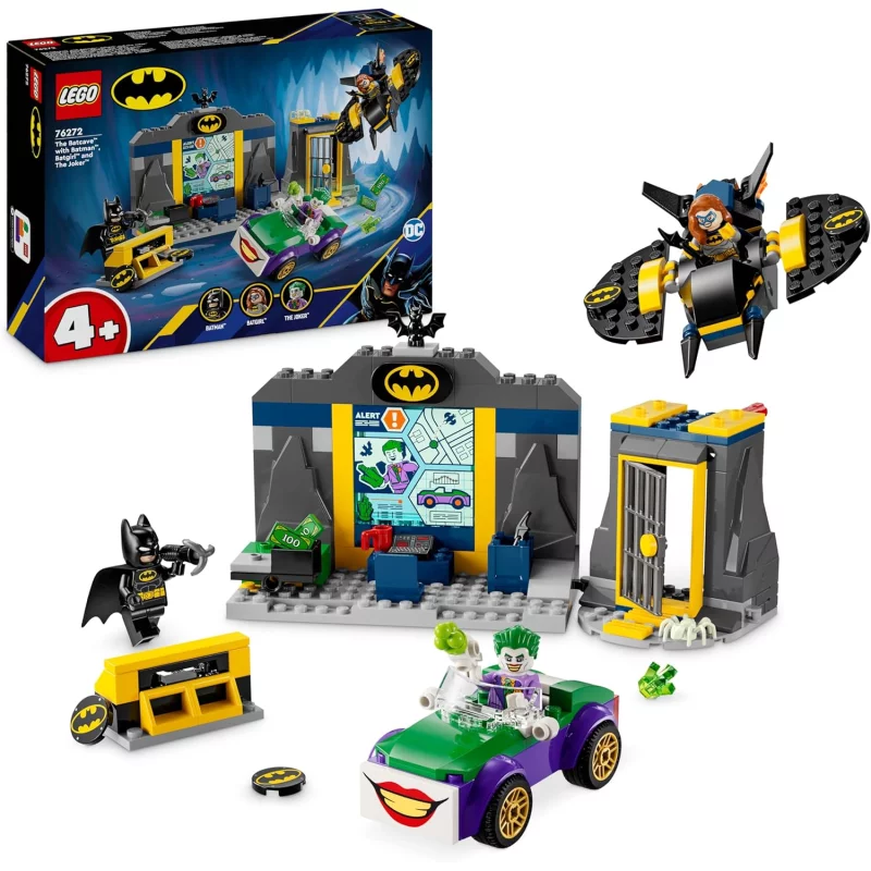 Image : LEGO DC 76272 La Batcave avec Batman  Batgirl et Le Joker