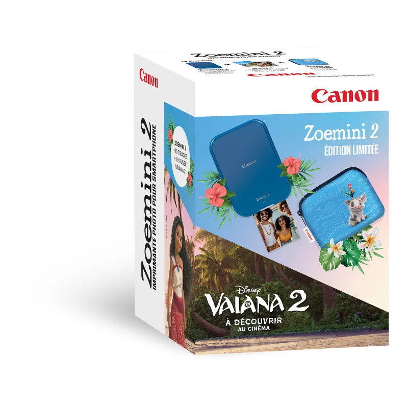 Image : CANON KIT Vaiana Zoemini 2 Disney Imprimante photo portable