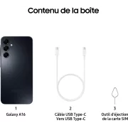 Image : SAMSUNG Galaxy A16 128Go Bleu nuit 4G Smartphone
