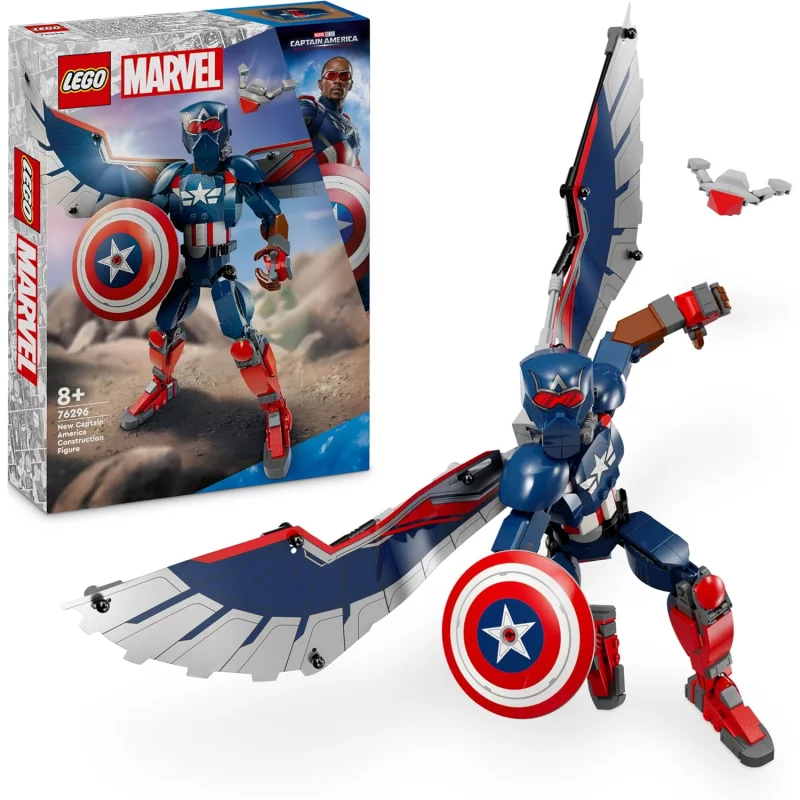 Image : LEGO 76296 Figurine du nouveau Captain America a construire Marvel