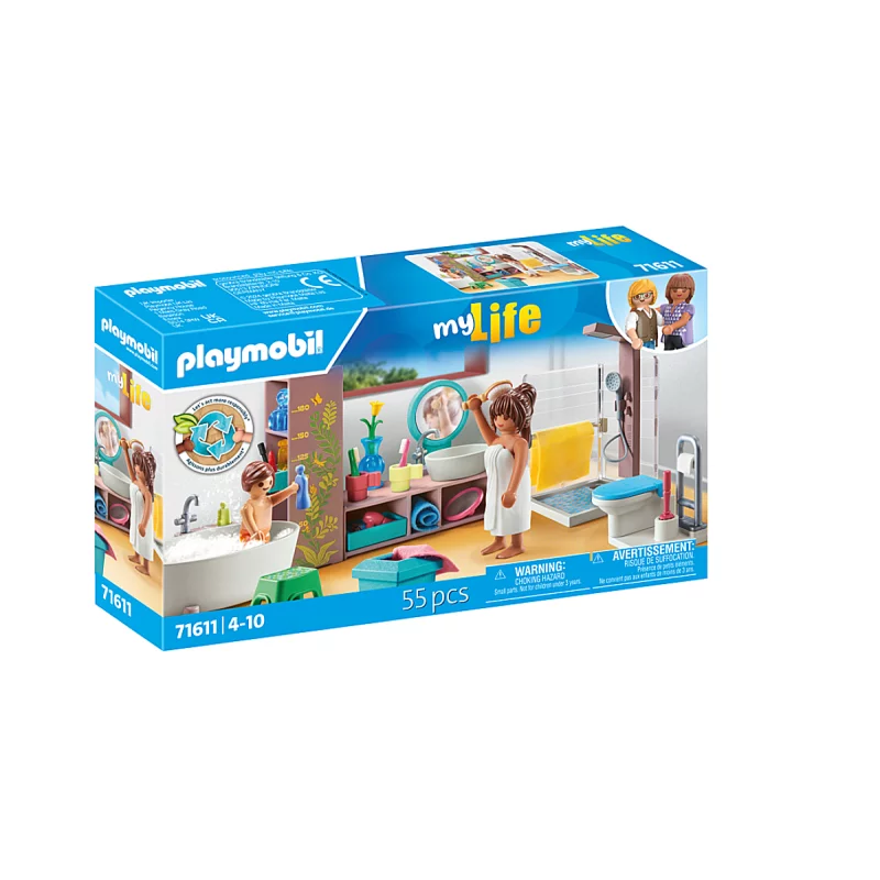 Image : Playmobil 71611 Salle de bains avec douche et baignoire My Life