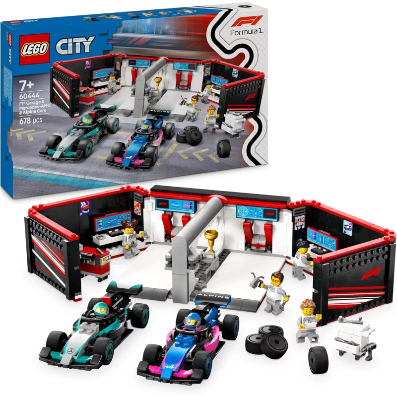 Image : LEGO 60444 Garage de F1  et voitures Mercedes-AMG et Alpine City