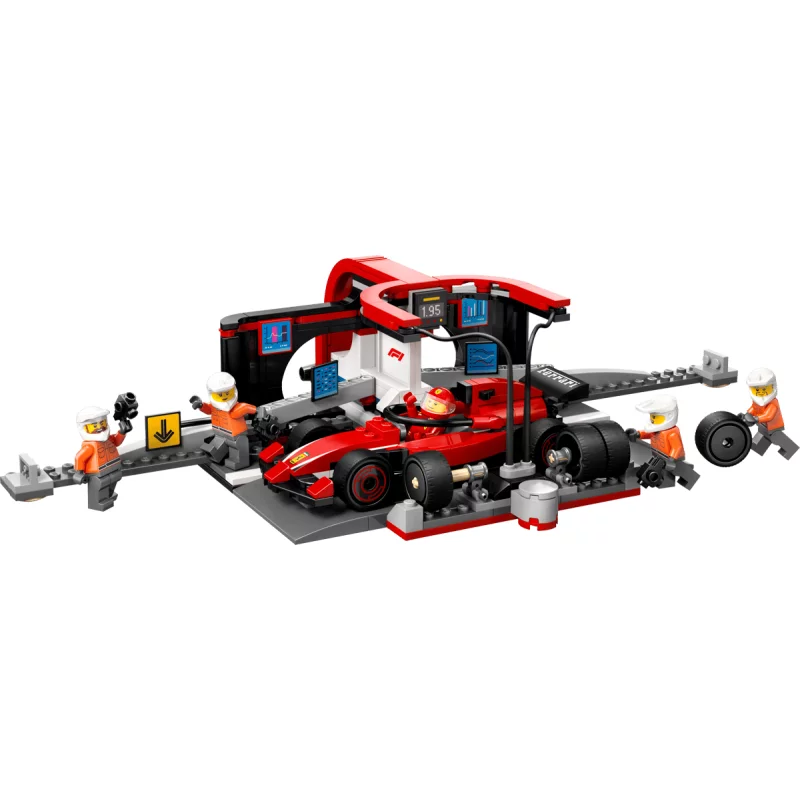 Image : LEGO 60443 Arret au stand de F1  avec voiture Ferrari City