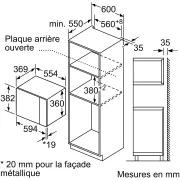 Image : BOSCH BEL554MB1F Micro ondes grill encastrable