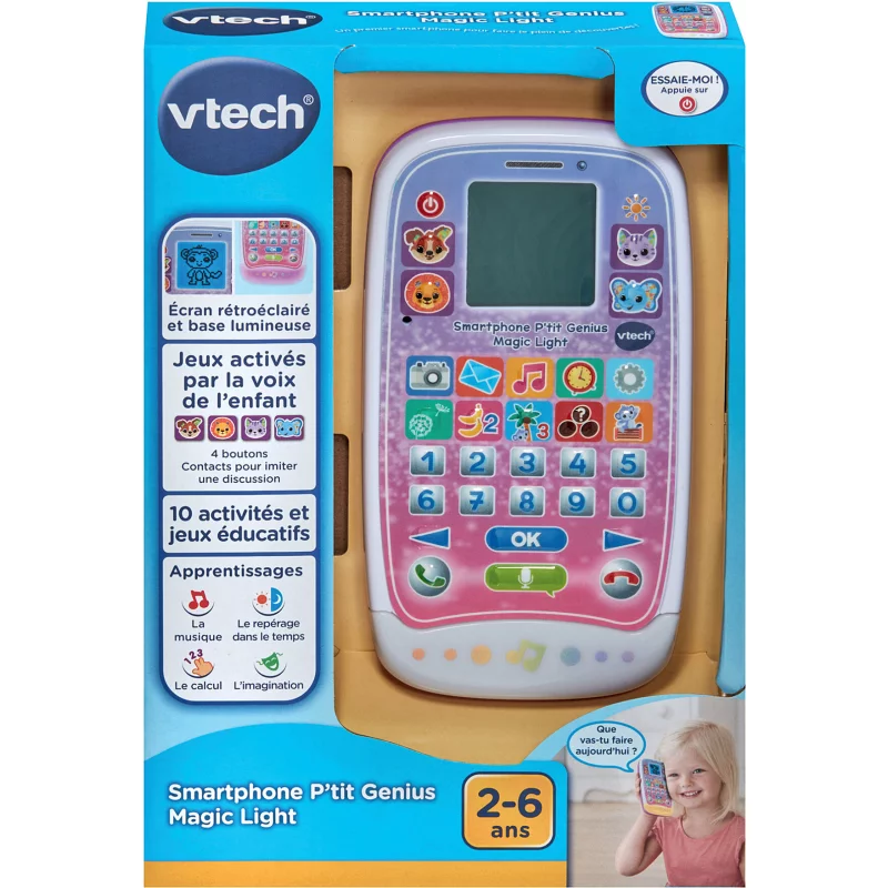 Image : Vtech Smartphone P'tit Genius Magic Light Rose