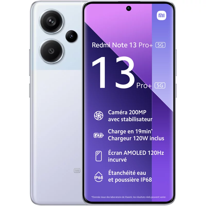 Image : XIAOMI Redmi Note 13 Pro+ 5G Violet 12 GO + 512 GO