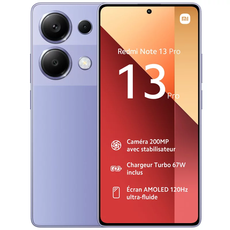 Image : XIAOMI Redmi Note 13 Pro 5G Violet 12 GO + 512 GO