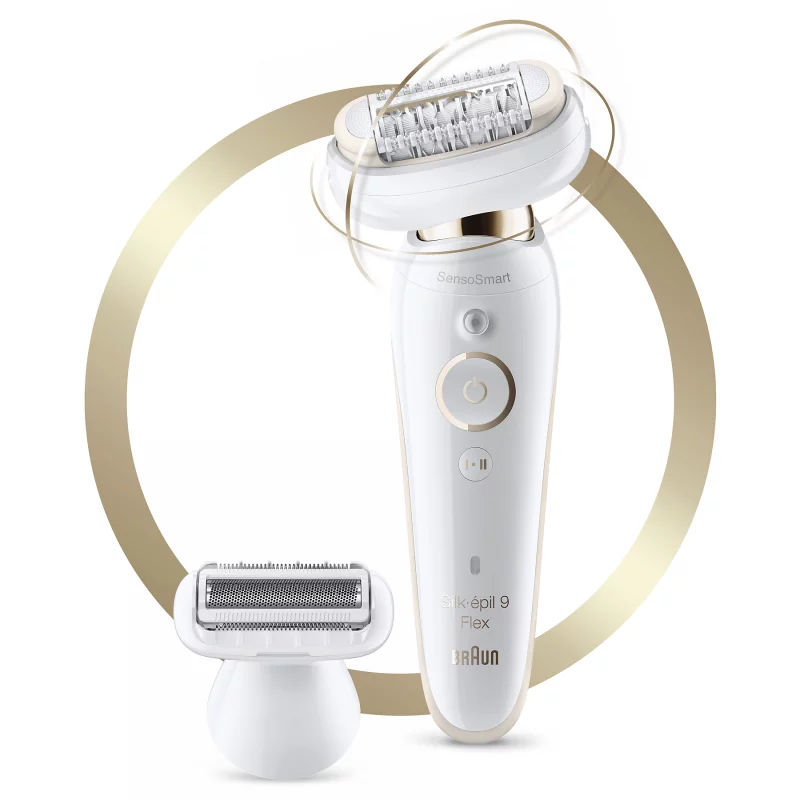 Image : Braun Silk Epil 9002 3D Blanc épilateur electrique