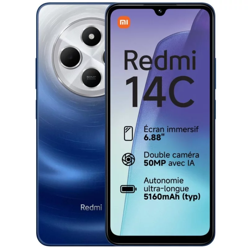 Image : XIAOMI Redmi 14C Bleu 4 GO + 128 GO