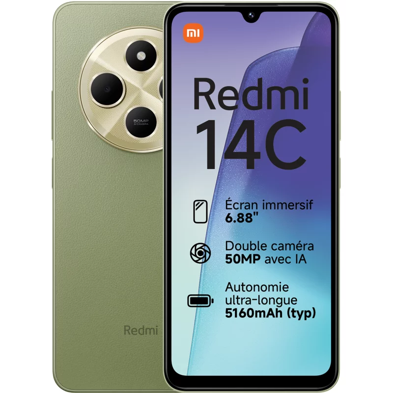 Image : XIAOMI Redmi 14C Vert 8 GO + 256 GO