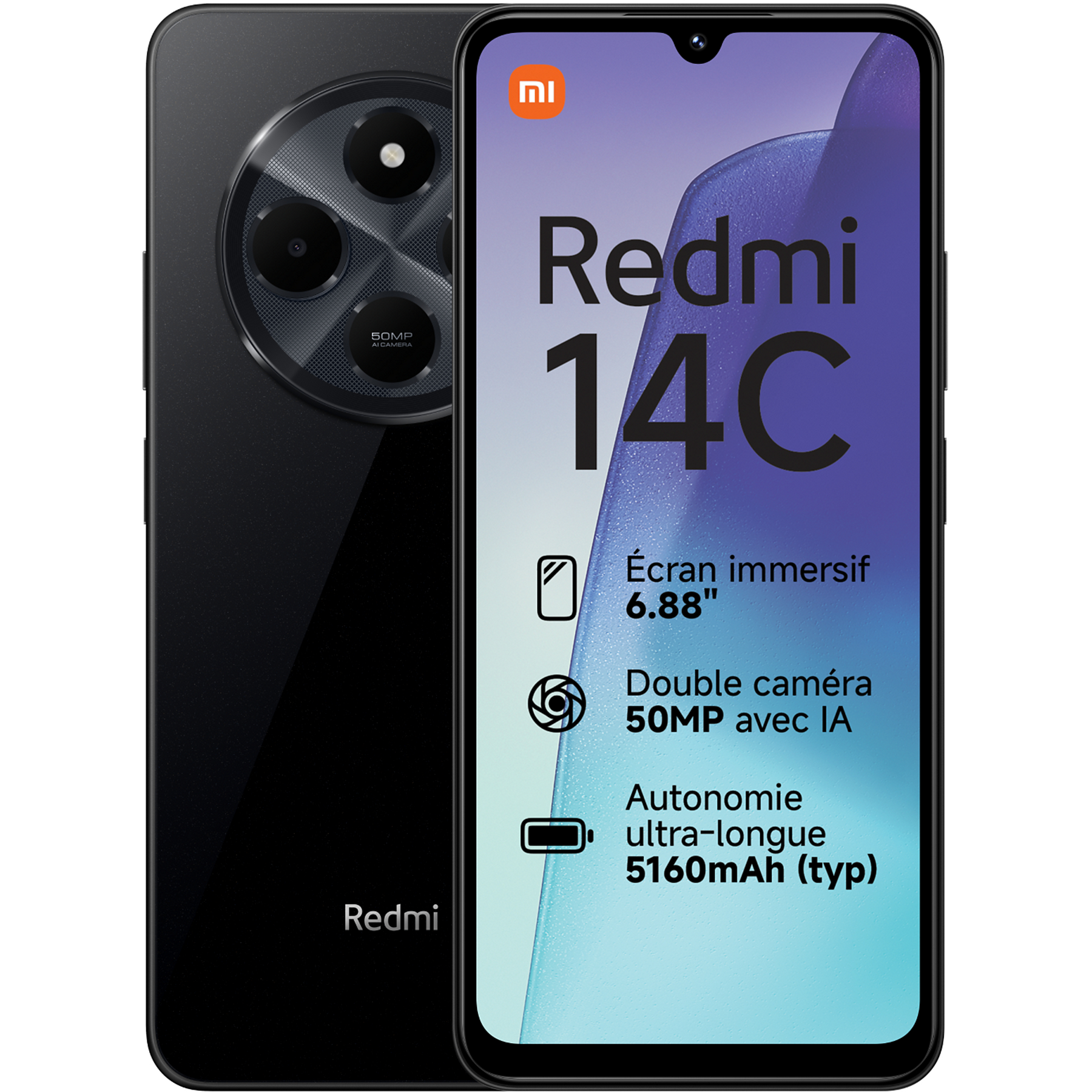 Image : XIAOMI Redmi 14C Noir 8 GO + 256 GO