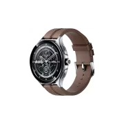 Xiaomi Watch 2 Pro bluetooth Boitier argente avec bracelet en marron