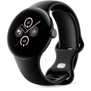 Google Pixel Watch 2 Boîtier en aluminium Noir Mat Bracelet sport Noir Volcanique 4G LTE