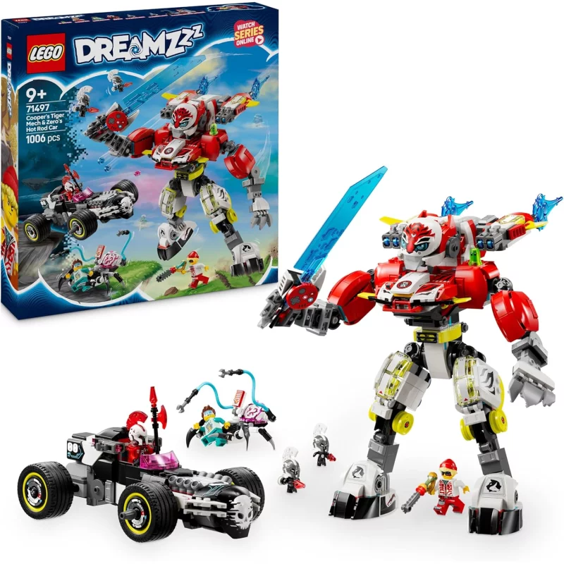 Image : LEGO 71497 Robot-tigre de Cooper et bolide de Zero DREAMZzz