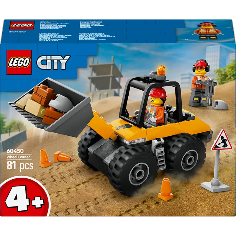 Image : LEGO 60450 La chargeuse de chantier jaune City