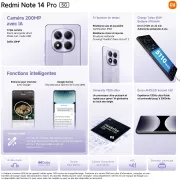 Image : XIAOMI Redmi Note 14 Pro 5G Noir 8 GO + 256 GO