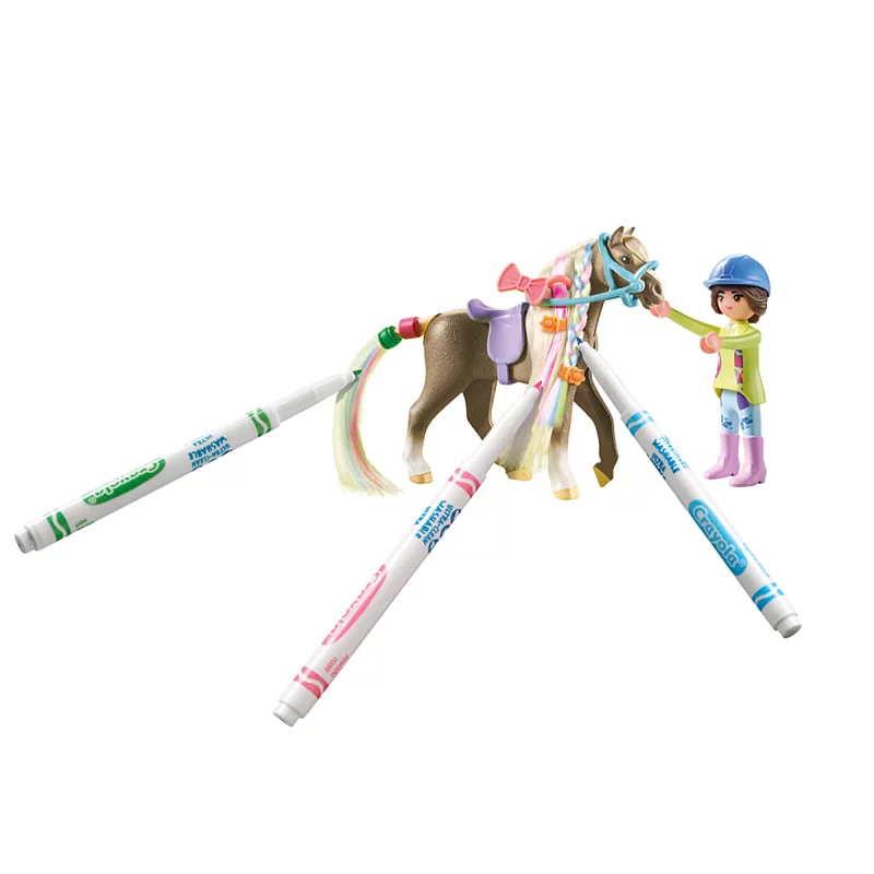 Image : Playmobil 71640 Cavalière avec crinière à colorier - Horses of Waterfall