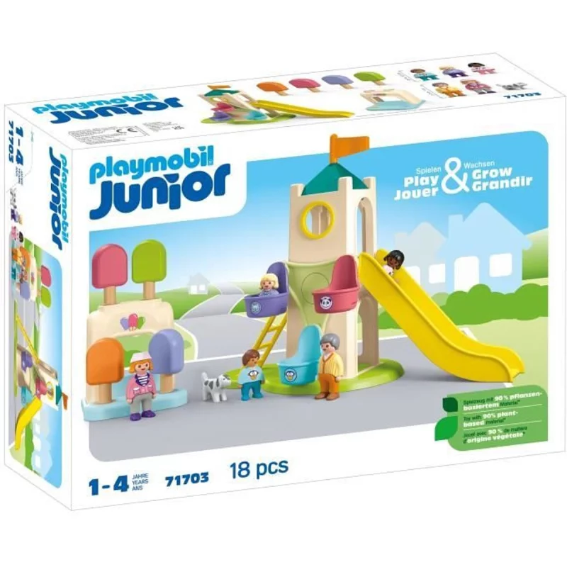 Image : Playmobil 71703 Junior : Aire de Jeux avec Toboggan géant