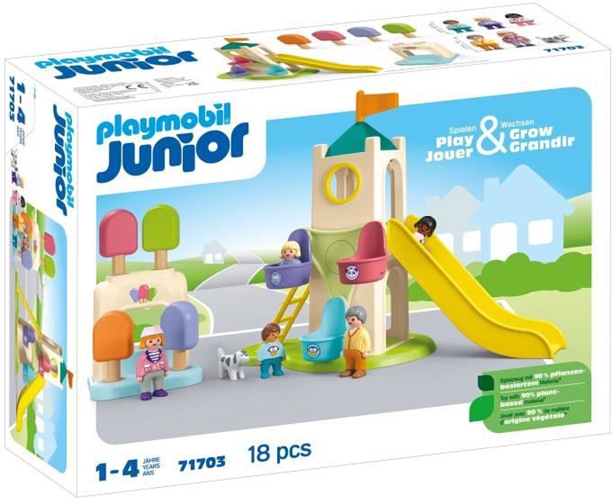 Image : Playmobil 71703 Junior : Aire de Jeux avec Toboggan géant
