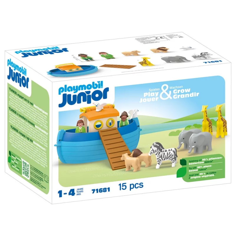 Image : Playmobil 71681 Junior : Arche de Noé transportable