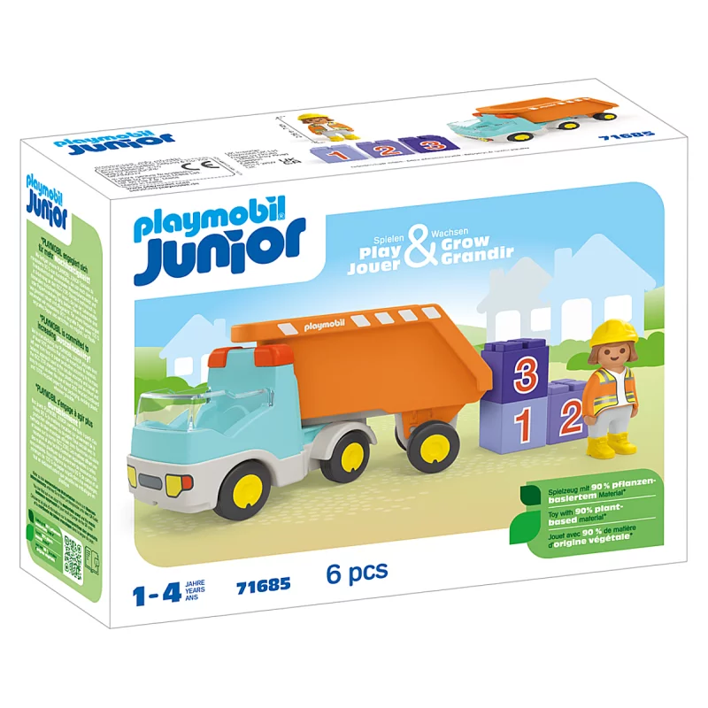 Image : Playmobil 71685 Junior : Camion Benne