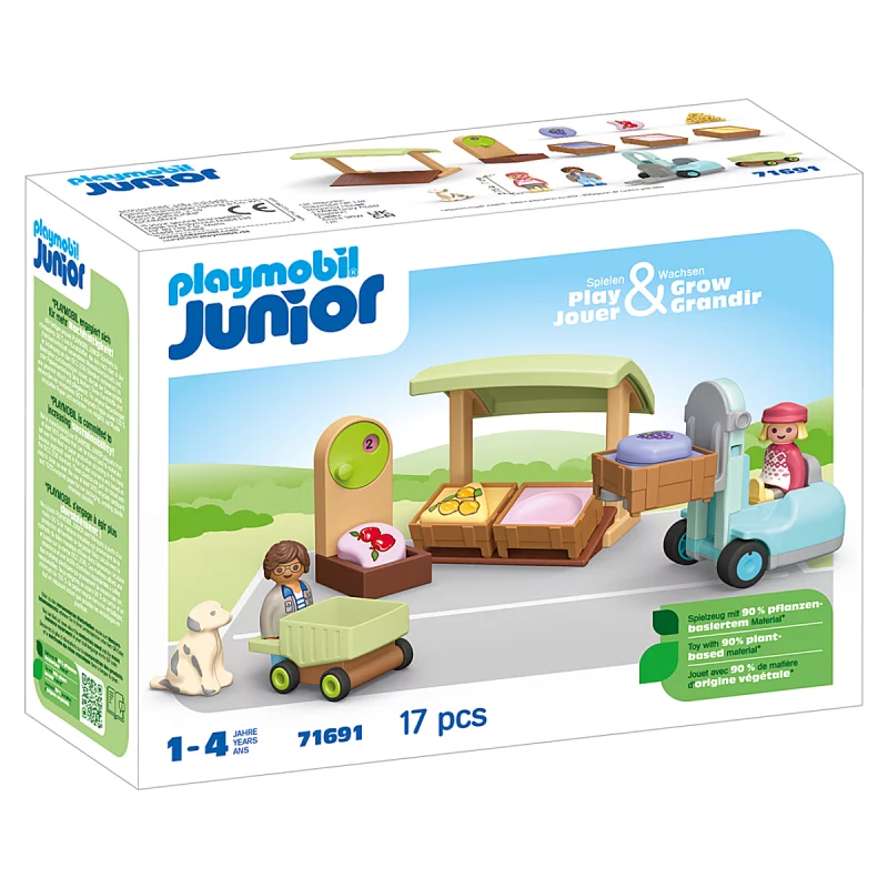 Image : Playmobil 71691 Junior : Etal de Fruits et légumes Bio