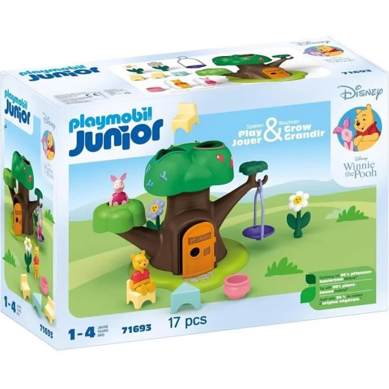 Image : Playmobil 71693 Junior & Disney : Winnie l'ourson et Porcinet avec cabane