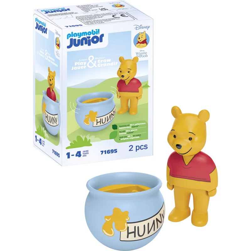 Image : Playmobil 71695 Junior & Disney : Winnie l'ourson et culbuto Pot de Miel