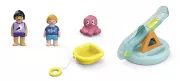 Playmobil 71687 Junior Aqua : Ilôt avec Toboggan Aquatique