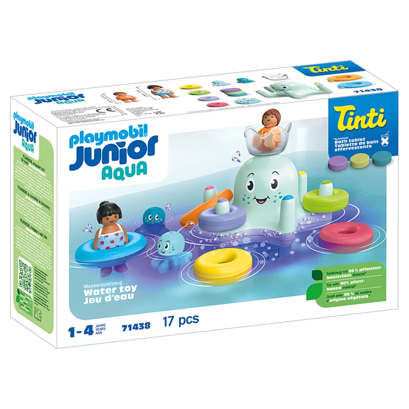 Image : PLAYMOBIL 71438 Manège Pieuvre géante - Junior Aqua & Tinti