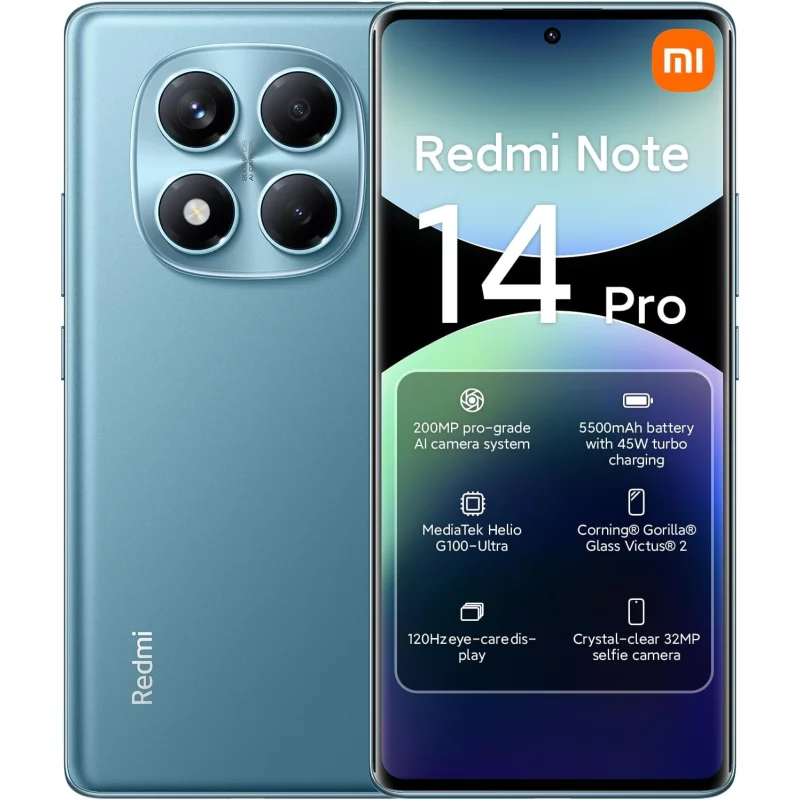 Image : XIAOMI Redmi Note 14 Pro Bleu 8 GO + 256 GO