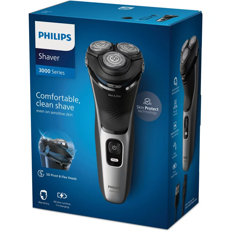 Image : Philips S3143/00 Séries 3000 Argent Rasoir