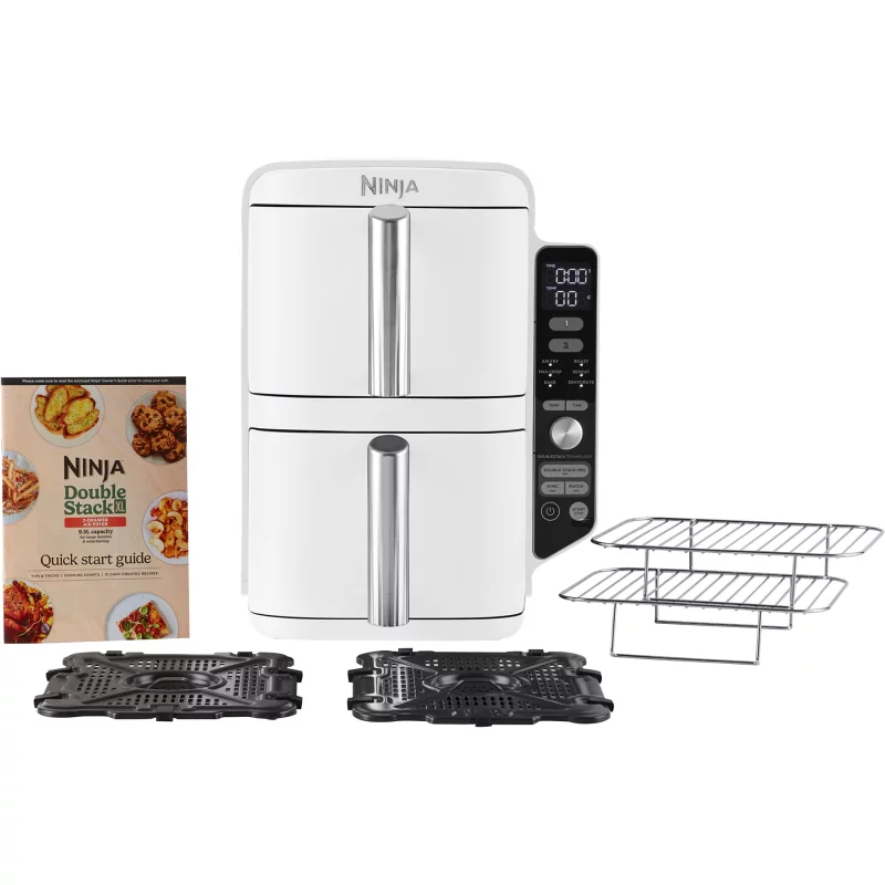Image : Ninja SL400EUWH Double Stack XL 9.5 L Blanche Friteuse sans huile