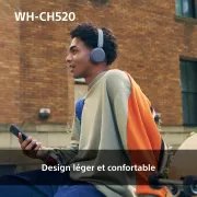 Image : SONY Whch52 Bluetooth Beige Casque Sans Fil