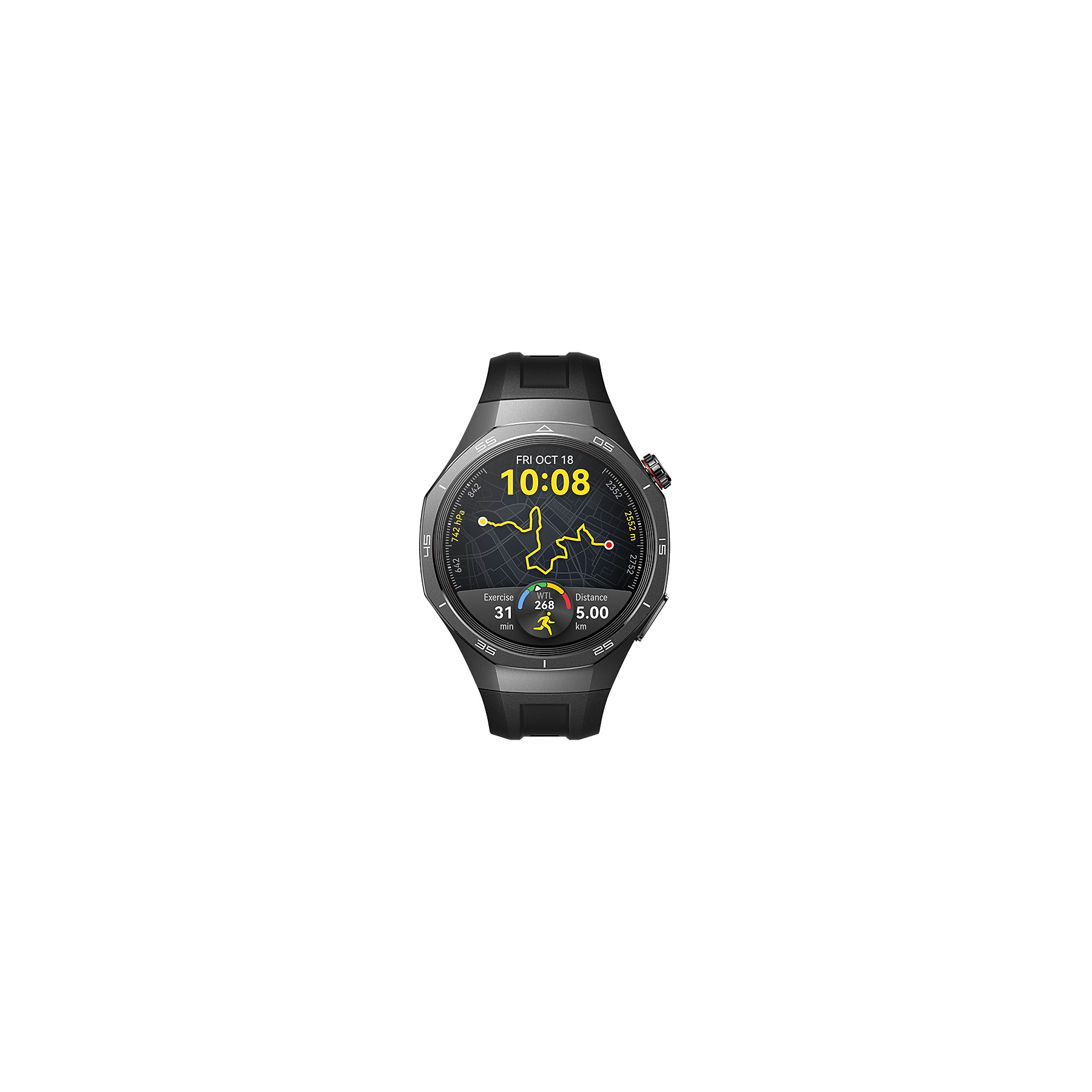 Image : HUAWEI WATCH GT 5 Pro 46mm Bracelet en fluoroélastomére noir