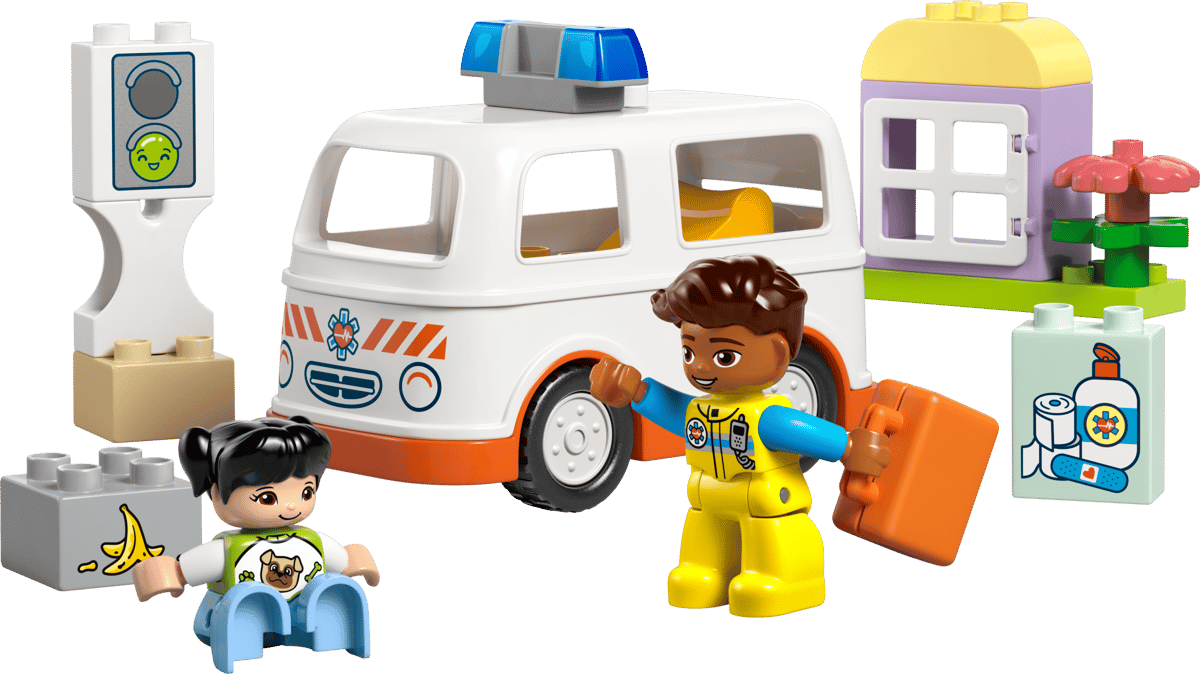 Image : LEGO DUPLO 10447 L'ambulance et le chauffeur Town