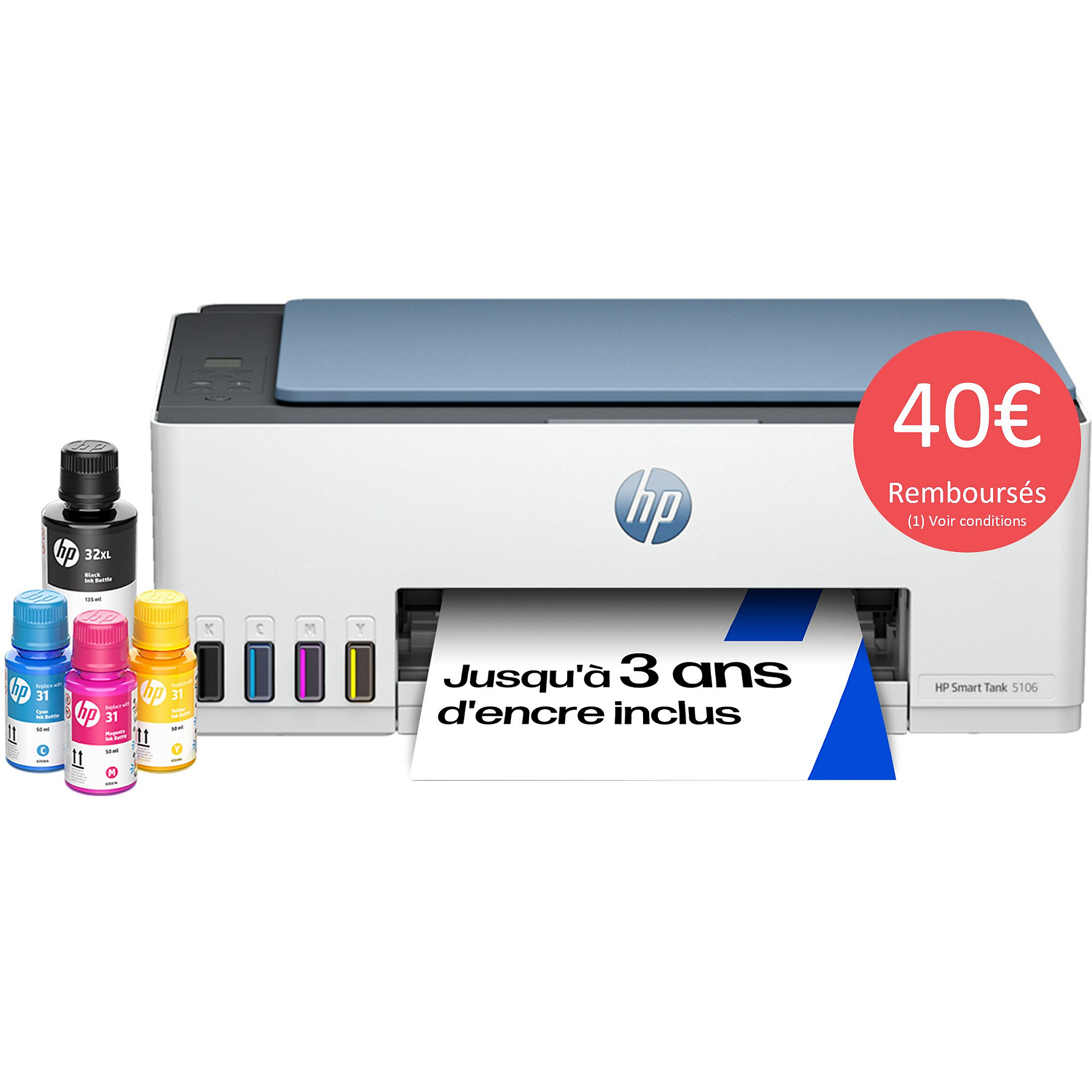 Image : HP Smart Tank 5106 Imprimante jet d'encre